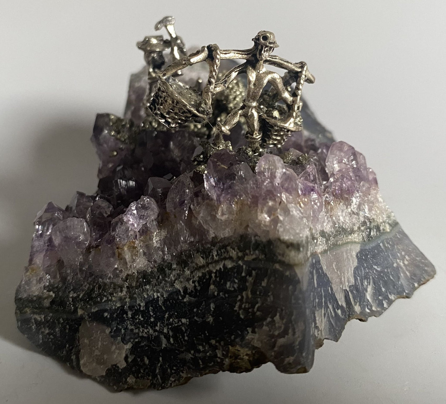 Ametist - Geoda cu miniaturi 9.6cm - Pietre Semipretioase Naturale