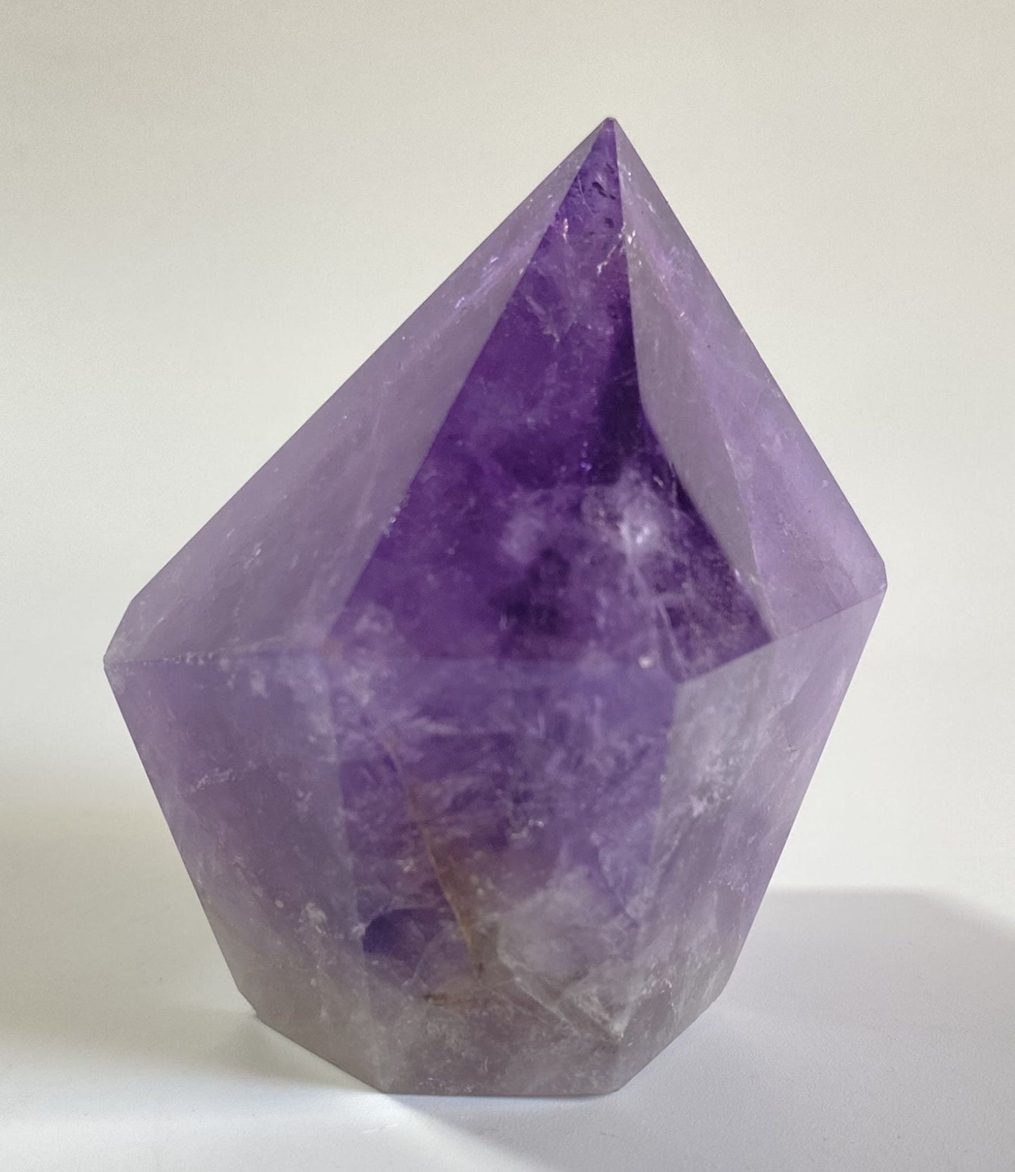 Obelisc din ametist natural 6.4 cm, piatră semiprețioasă violetă