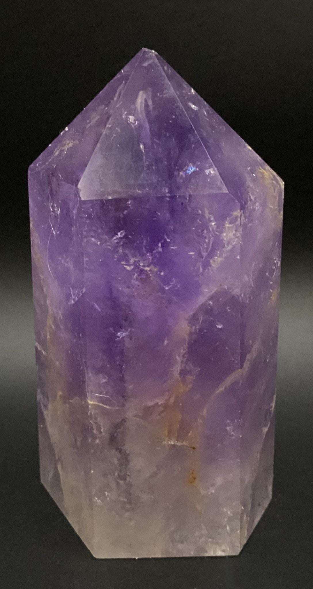 obelisc din ametist decoratiune piatra semipretioasa 9.9cm