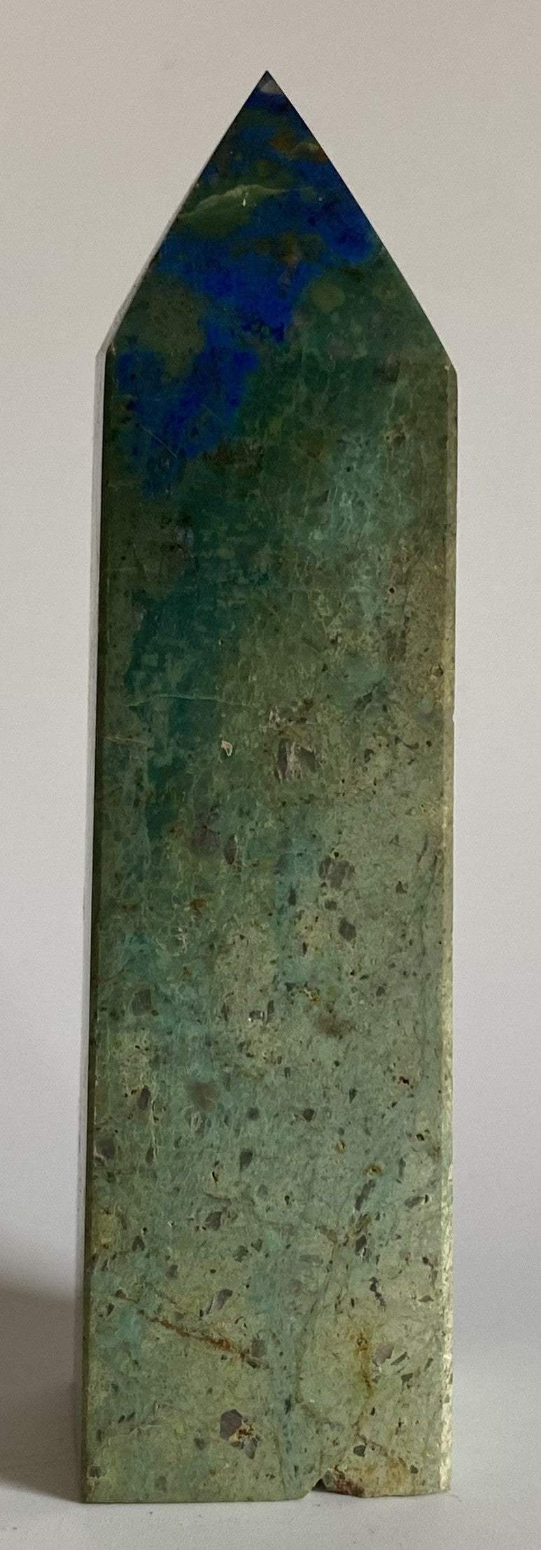 obelisc din piatră semiprețioasă crisocola naturală 11.2 cm decorativ și simbolic