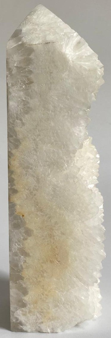 Obelisc din cuart alb brut de 13.6 cm, piatră semiprețioasă naturală