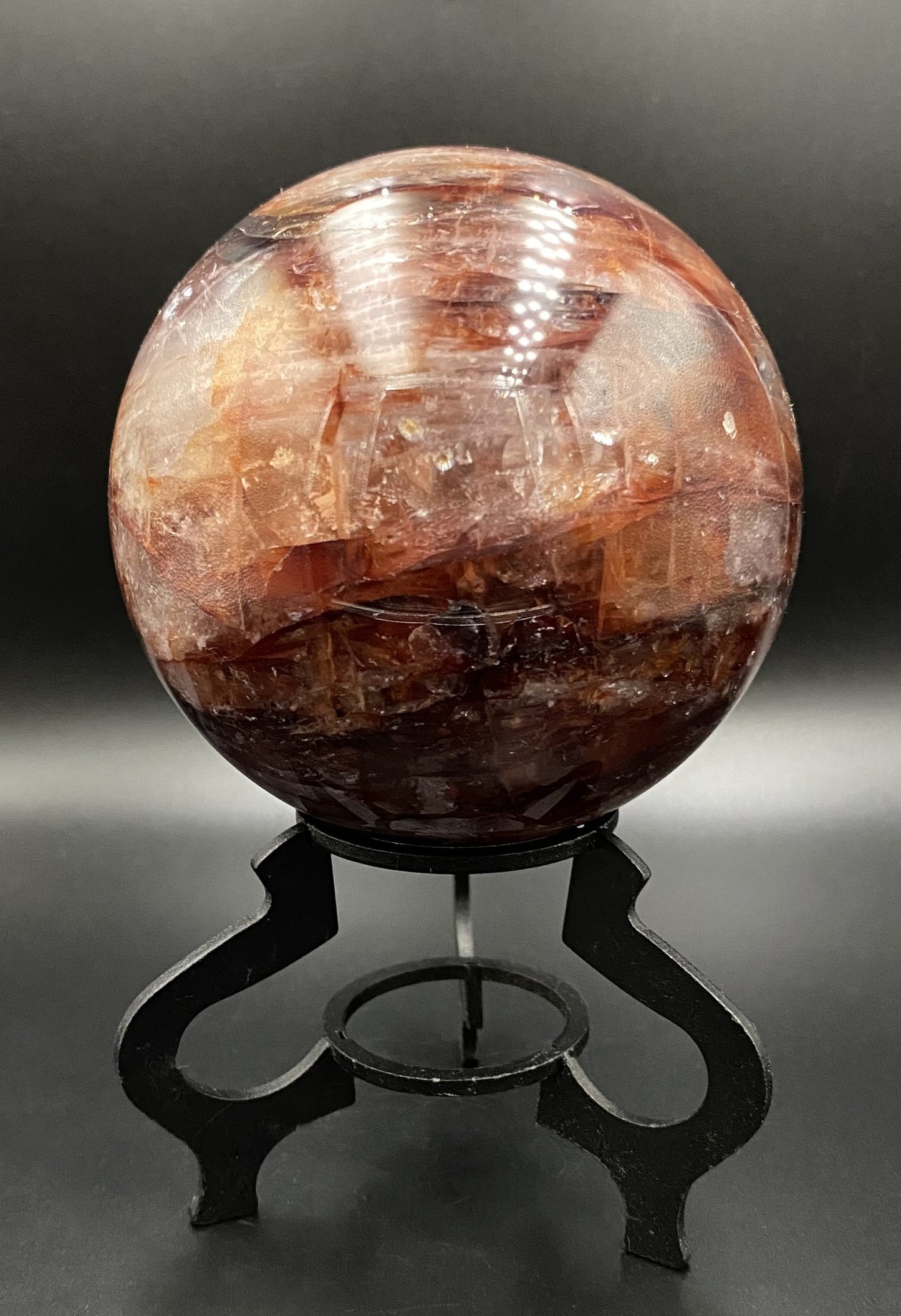 Cuart Hematoid Rosu - Sfera piatra semipretioasa