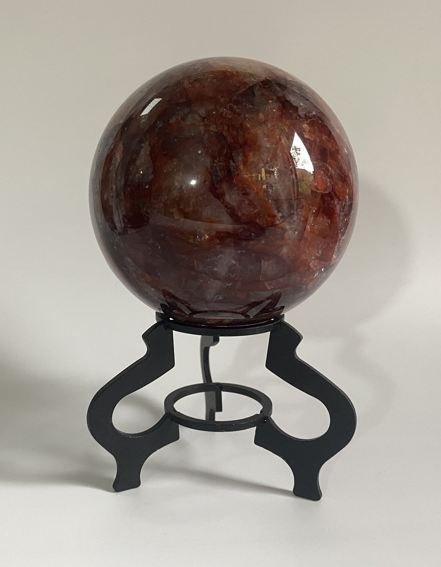 Cuart Hematoid Rosu - Sfera piatra semipretioasa