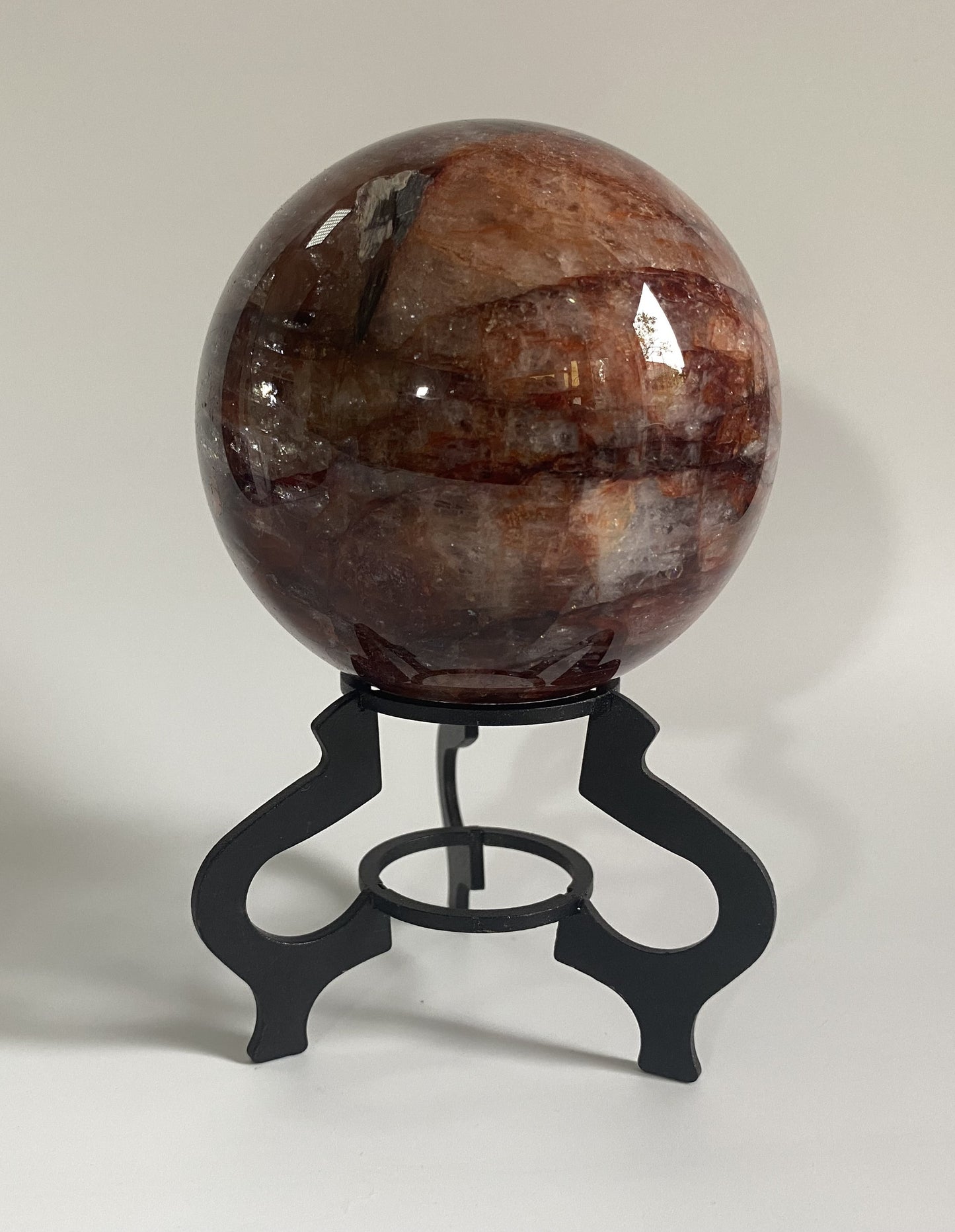 Cuart Hematoid Rosu - Sfera piatra semipretioasa
