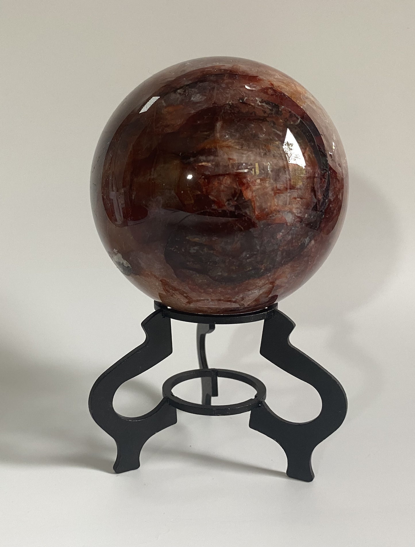 Cuart Hematoid Rosu - Sfera piatra semipretioasa