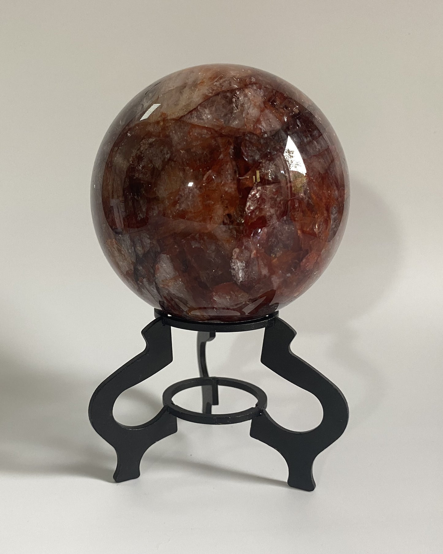 Cuart Hematoid Rosu - Sfera piatra semipretioasa