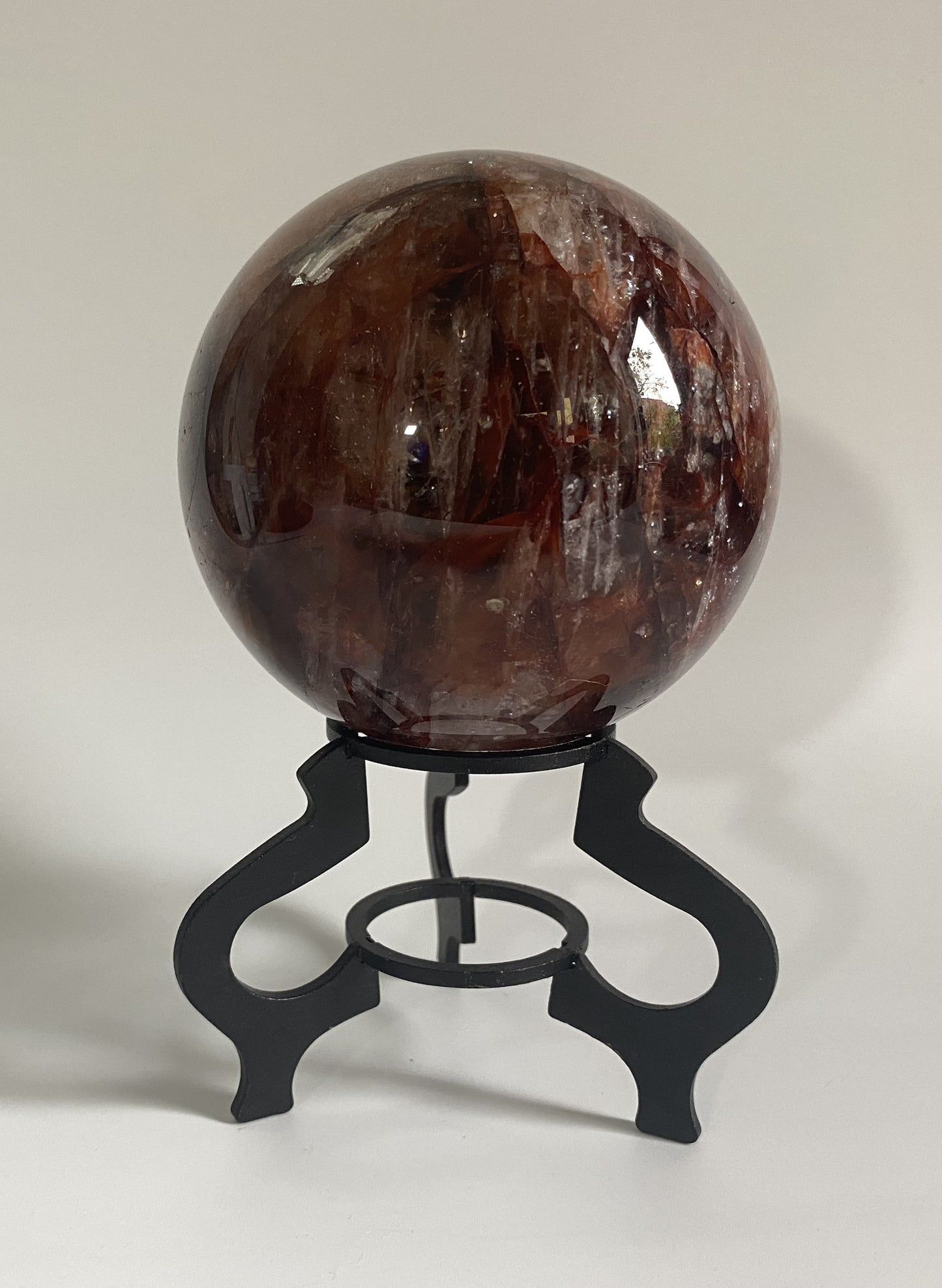 Cuart Hematoid Rosu - Sfera piatra semipretioasa