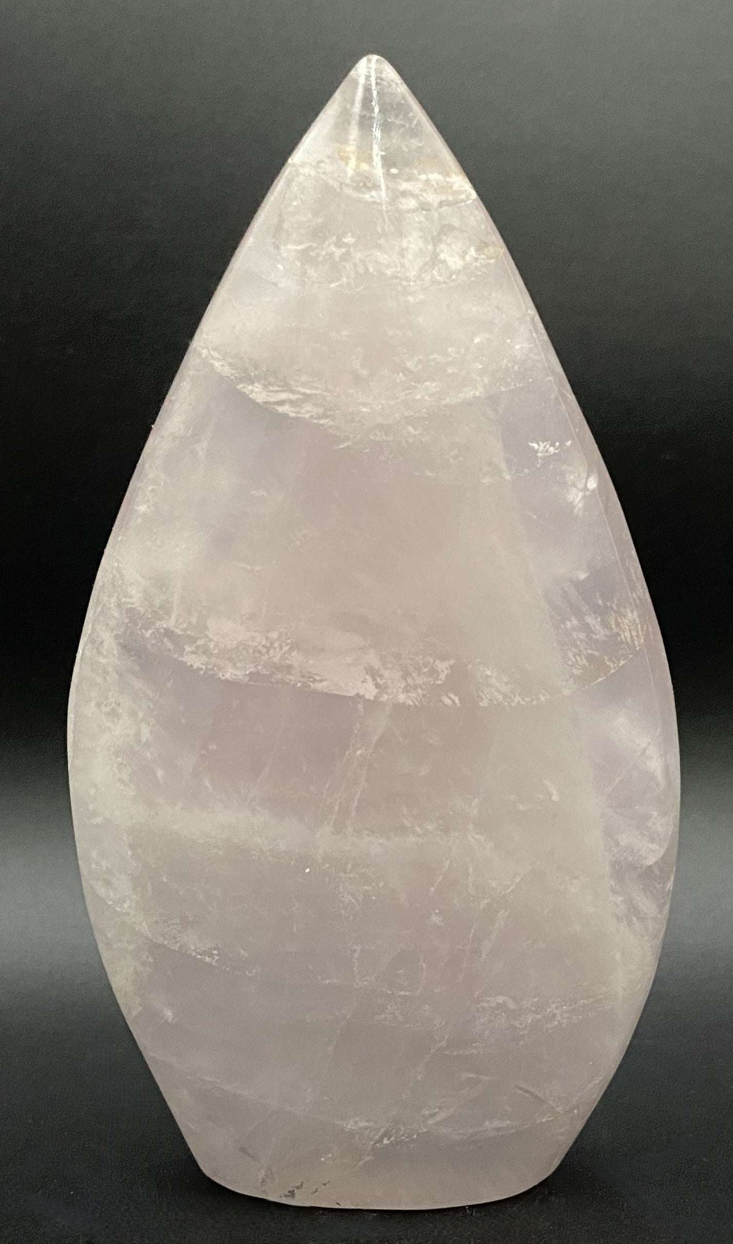 Sculptură din cuart roz natural de 11 cm, piatră semiprețioasă fină