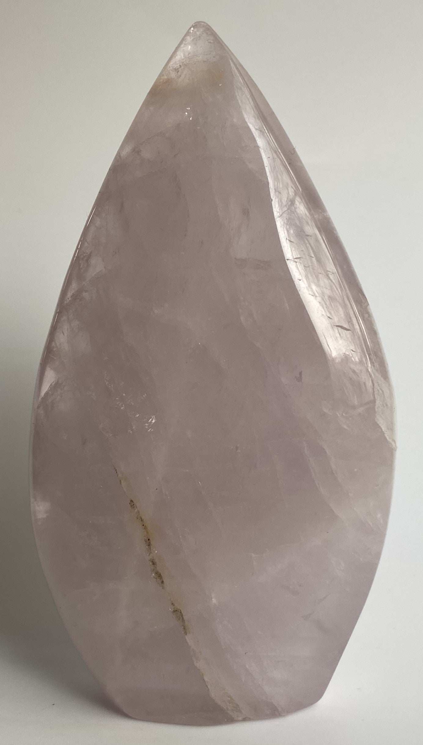 Sculptură din cuart roz natural, 11 cm, piatră semiprețioasă sub formă de decor elegant