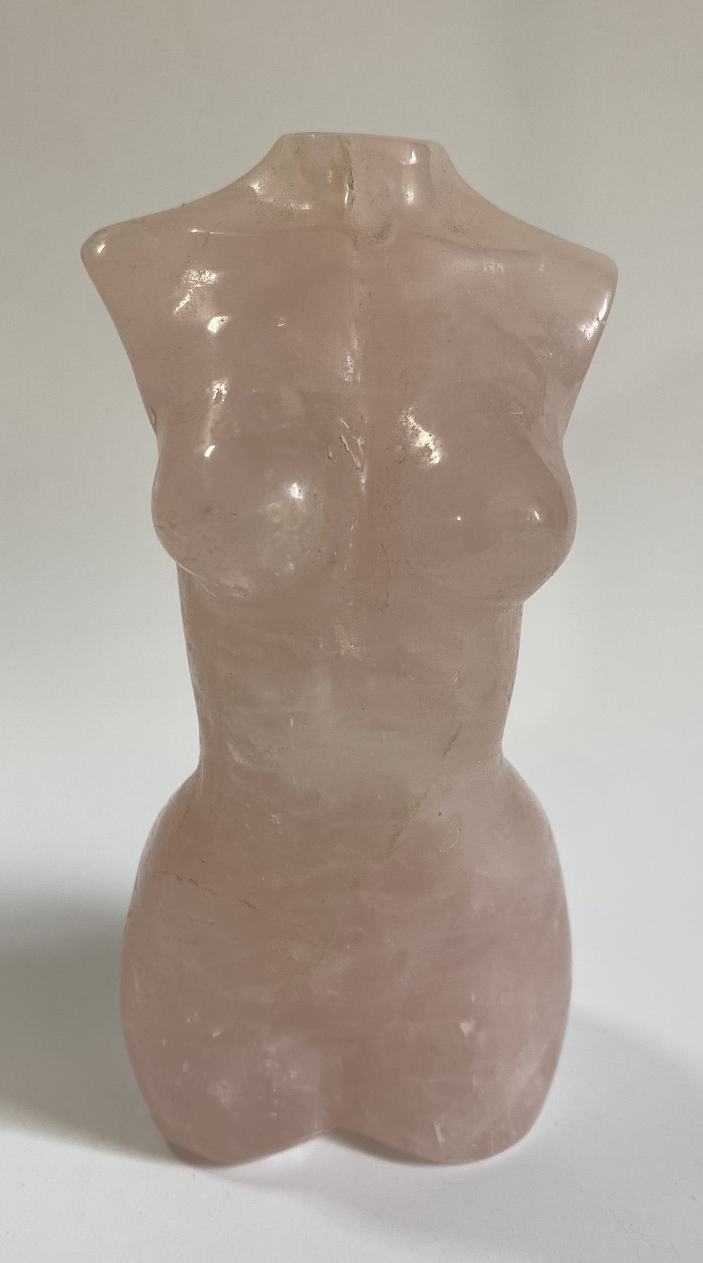 Cuart Roz - Sculptura nud piatra semipretioasa