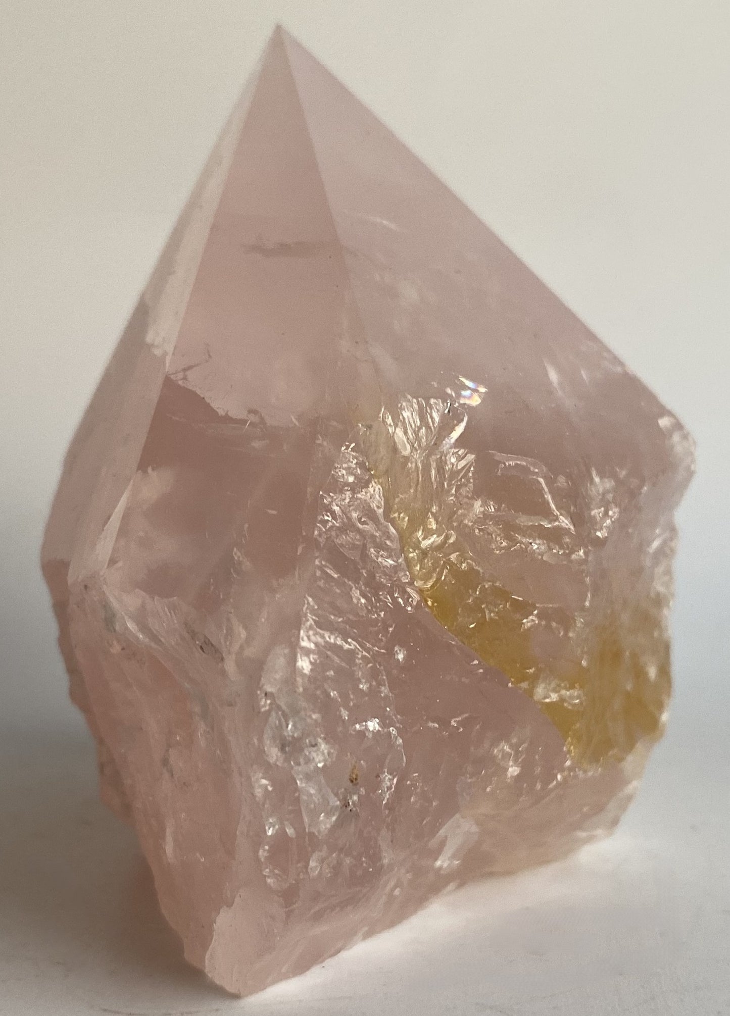 Cuart Roz - Varf polisat piatra semipretioasa