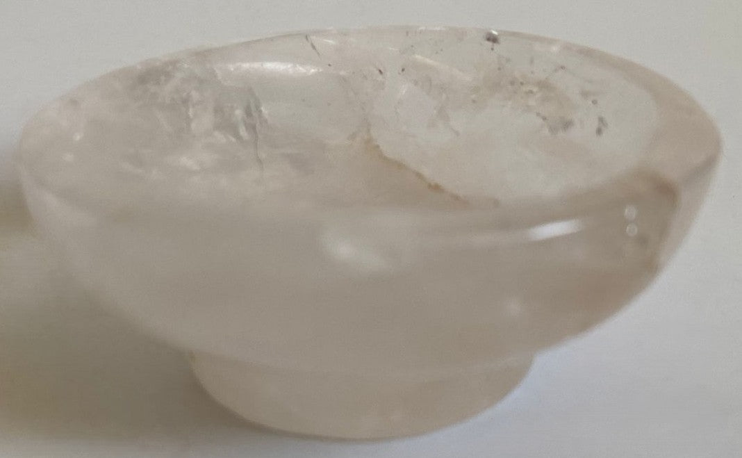 Cuart Transparent (Cristal de Stanca) - Bol mic 6.9cm - Decoratiune Piatra Semipretioasa