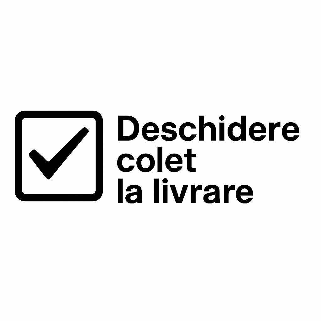 Taxă deschidere colet afișată pe ecran digital la destinație coletului