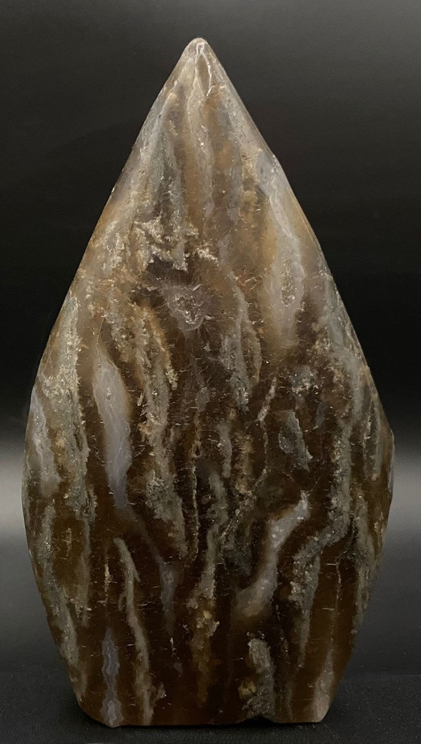 Sculptură naturală de Fluorit-Agat de 11 cm, pietre semiprețioase