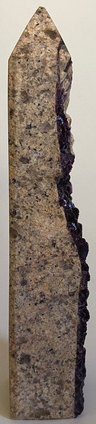 Fluorit Mov Cristalizat - Obelisc 12.4cm - Pietre Semipretioase Naturale