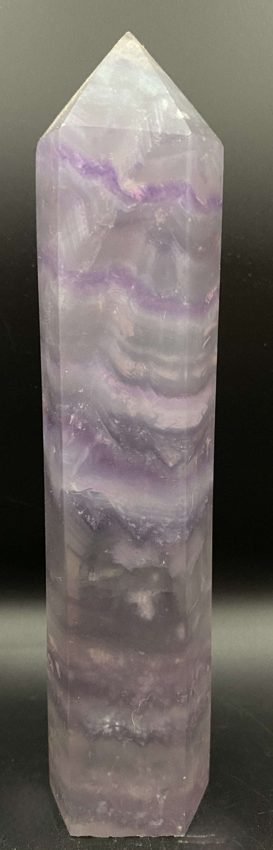 Obelisc din Fluorit Mov piatra semipretioasa cu nuante violet si albastre