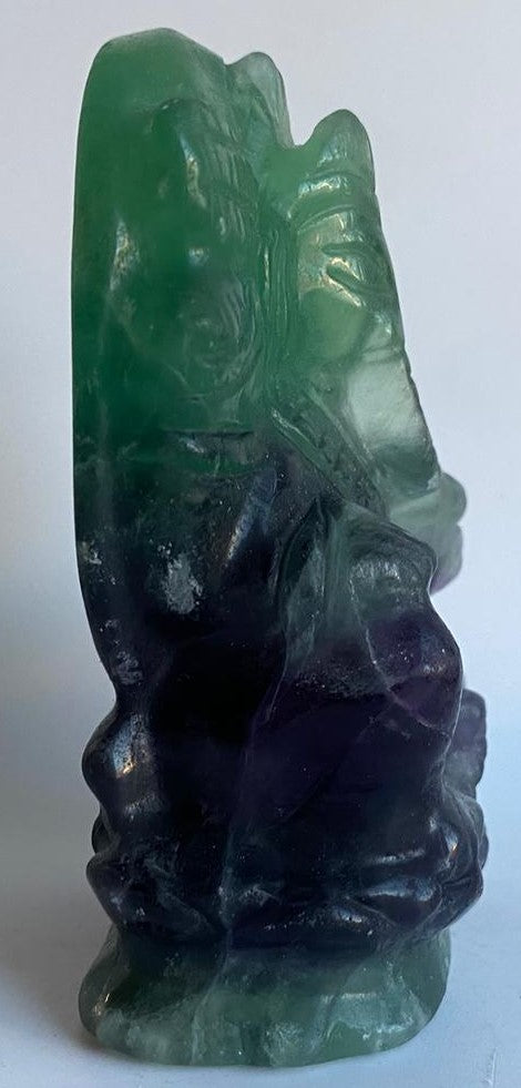 Fluorit Rainbow (Curcubeu) - Sculptura Ganesha