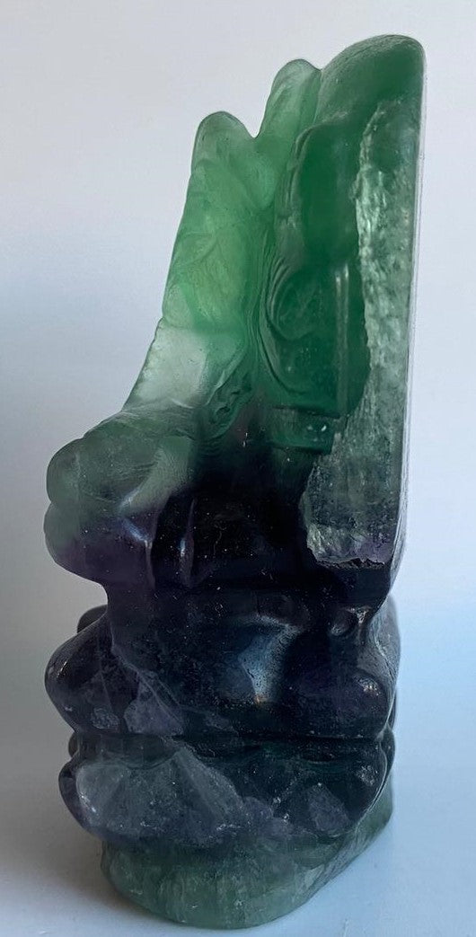 Fluorit Rainbow (Curcubeu) - Sculptura Ganesha