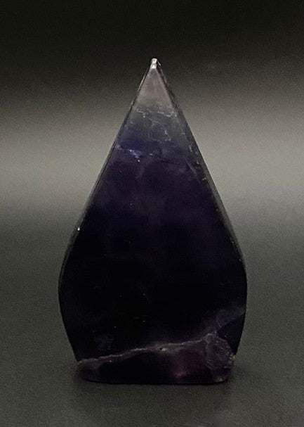 Sculptură Fluorit Rainbow curcubeu pură 11.4cm piatră semiprețioasă naturală