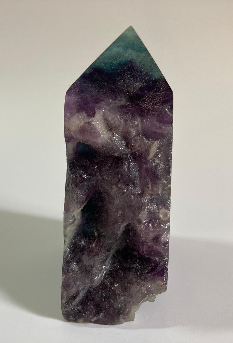 Fluorit Rainbow (Curcubeu) - Obelisc Brut 7.4cm - Decoratiune Piatra Semipretioasa