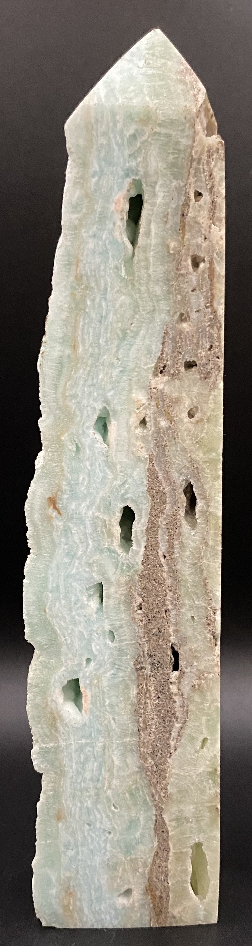 Hemimorfit - Obelisc brut piatra semipretioasa