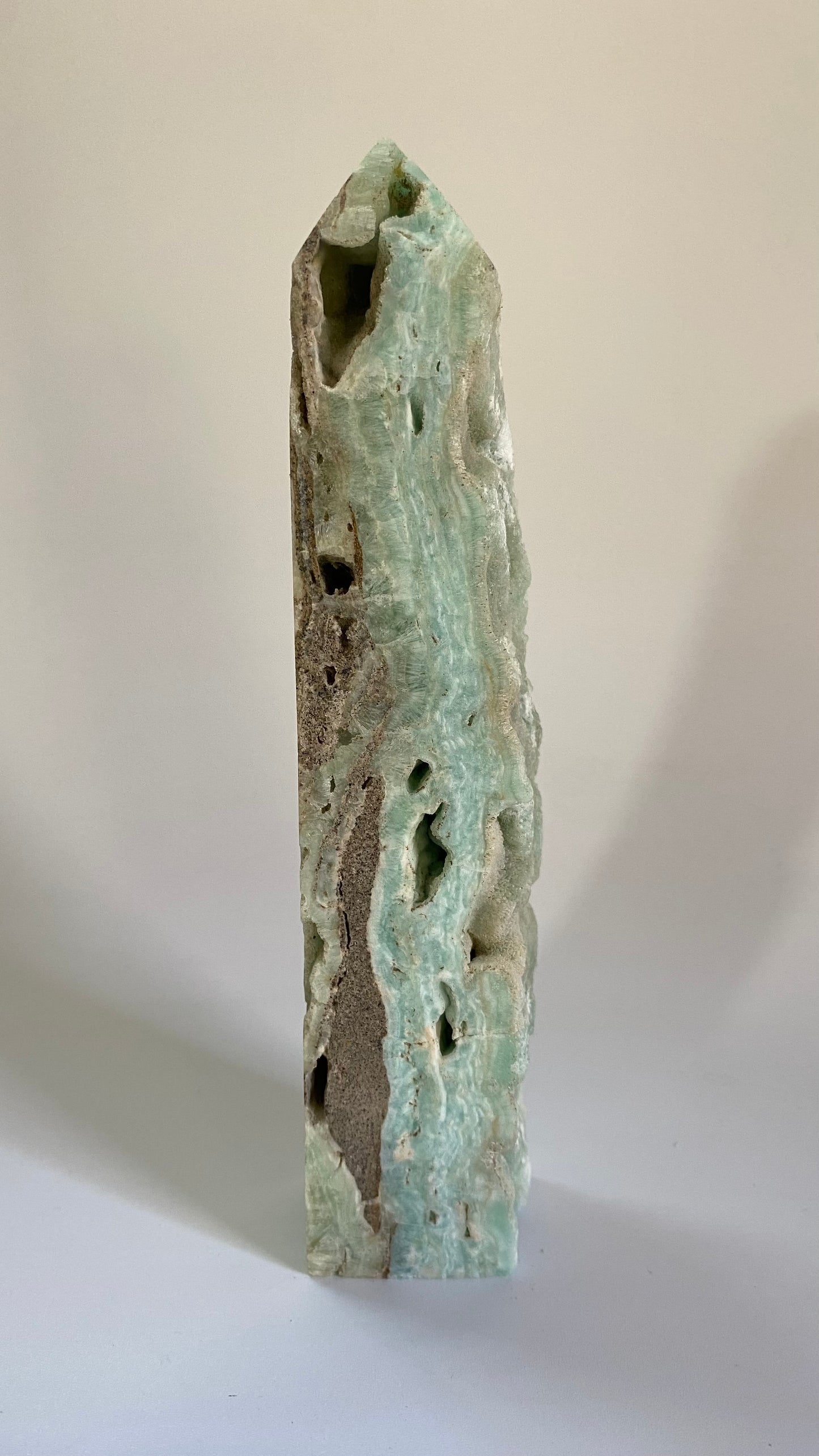 Hemimorfit - Obelisc brut piatra semipretioasa