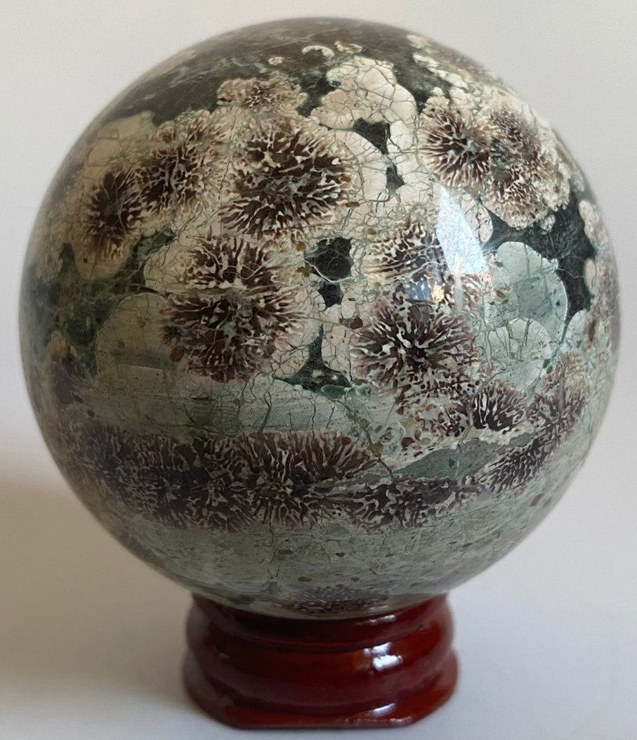 Jasp Sakura - Sfera 6cm - Pietre Semipretioase Naturale