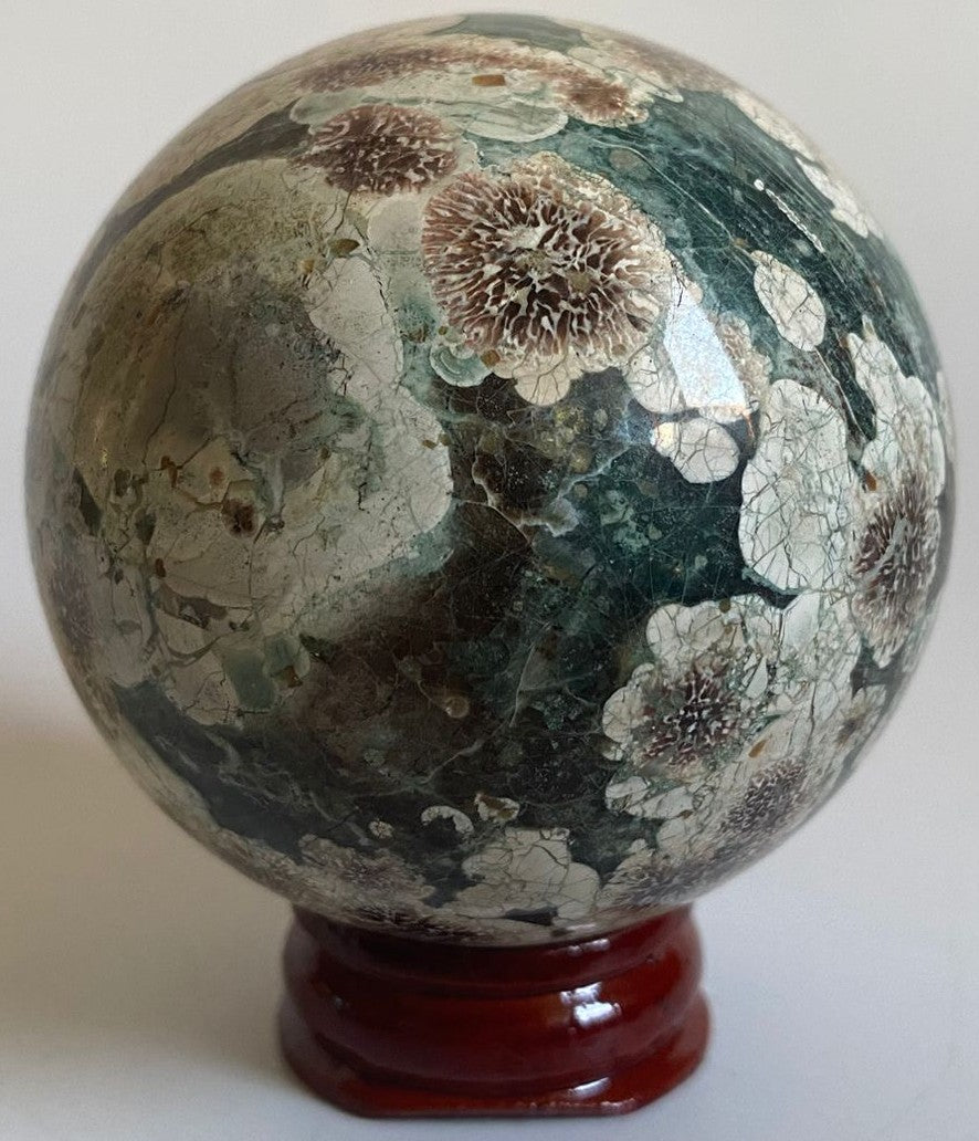 Jasp Sakura - Sfera 6cm - Pietre Semipretioase Naturale