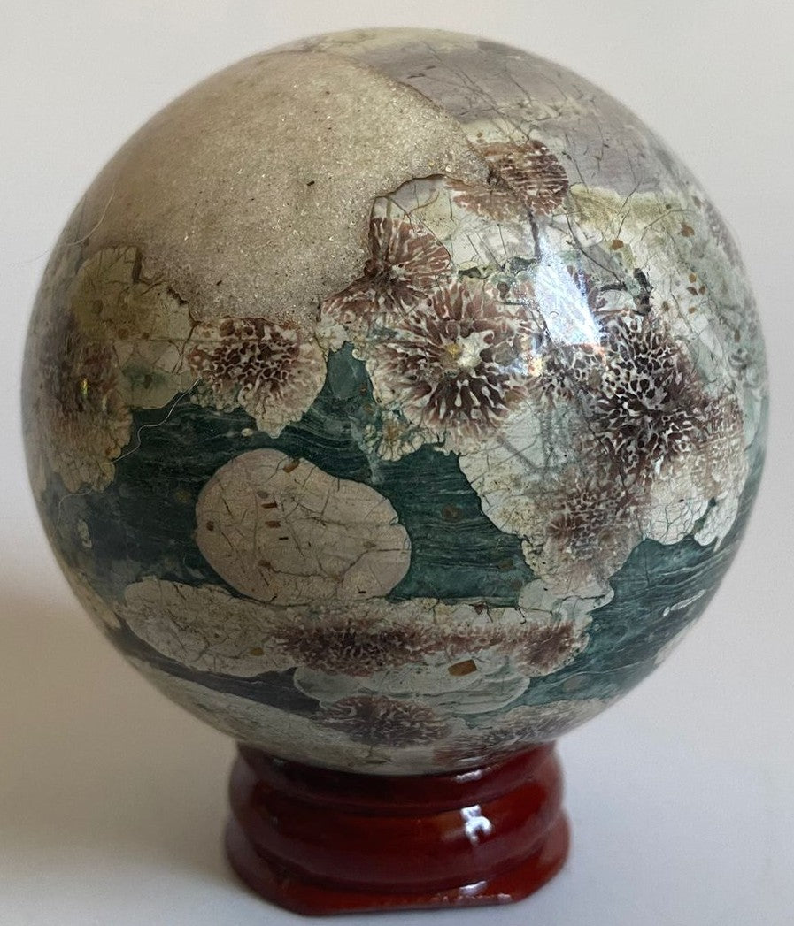 Jasp Sakura - Sfera 6cm - Pietre Semipretioase Naturale