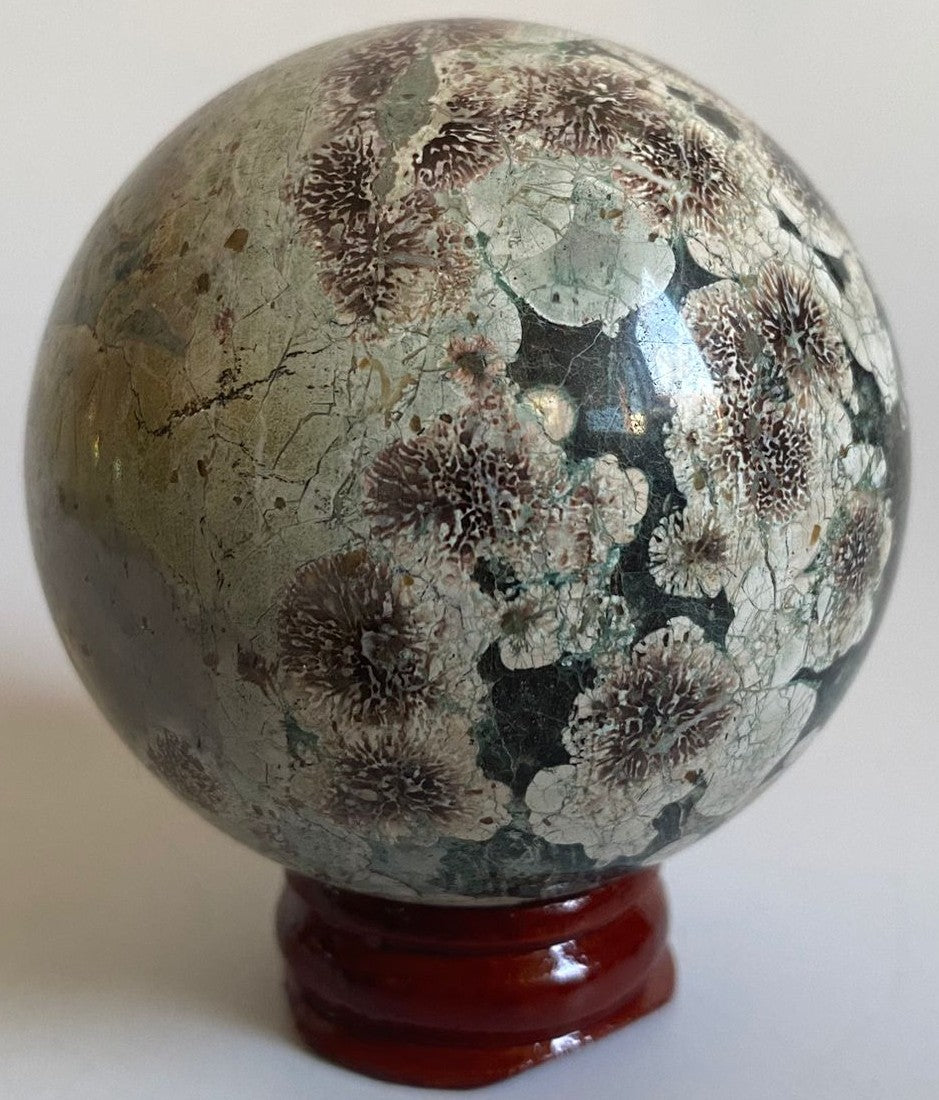 Jasp Sakura - Sfera 6cm - Pietre Semipretioase Naturale