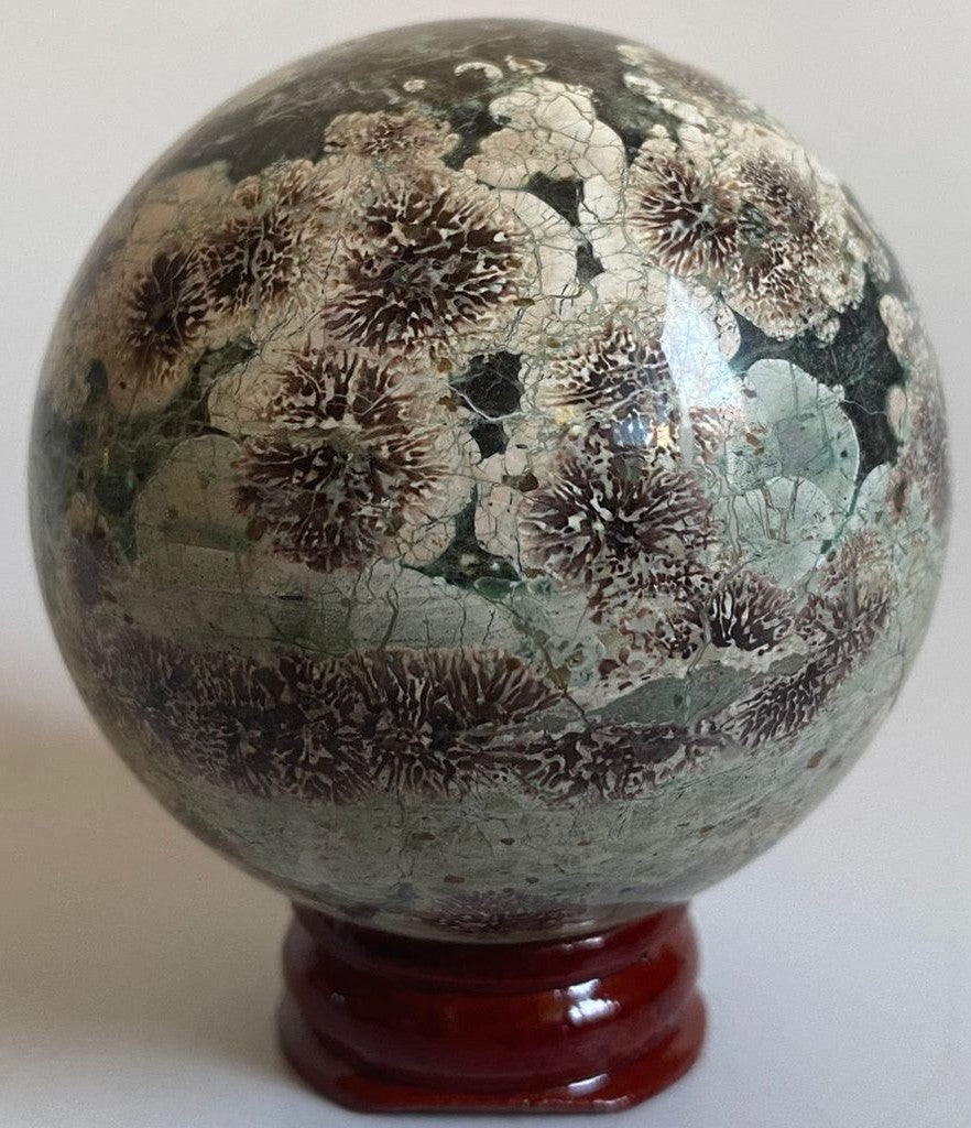 Jasp Sakura - Sfera 6cm - Pietre Semipretioase Naturale