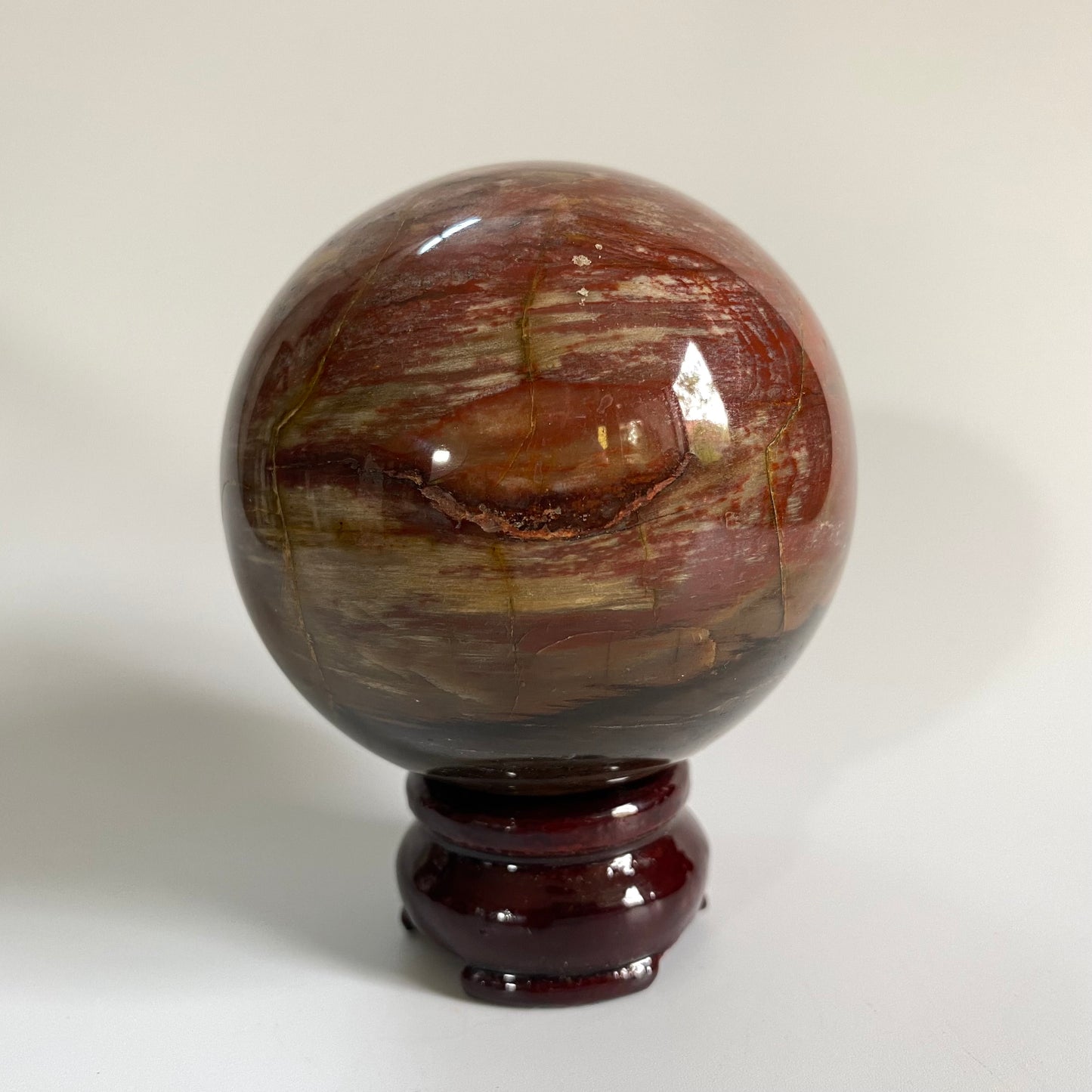 Lemn Pietrificat (Fosilizat) - Sfera piatra semipretioasa