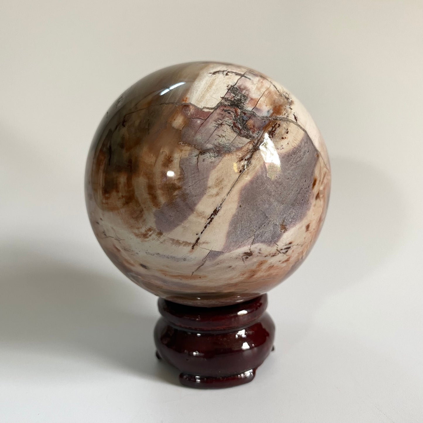 Lemn Pietrificat (Fosilizat) - Sfera piatra semipretioasa