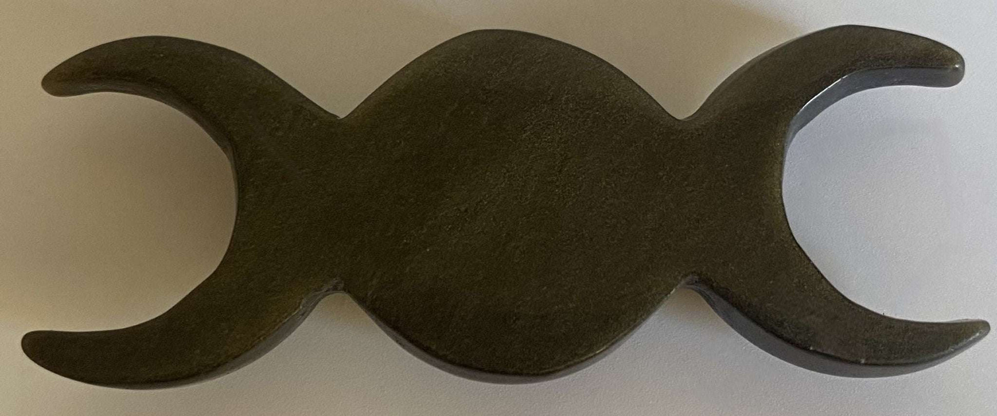 Luna tripla din Obsidian Auriu natural de 8.3cm, piatră semiprețioasă fină