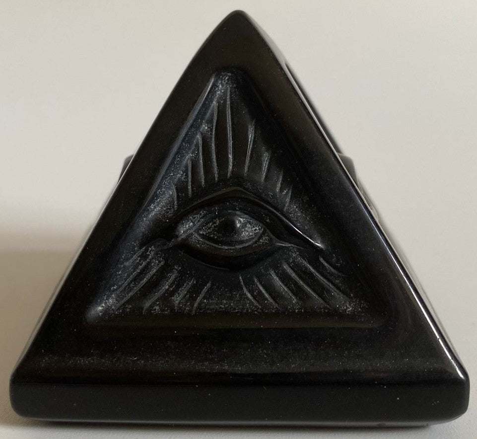 Piramida din obsidian semipretios natural de 5.8 cm