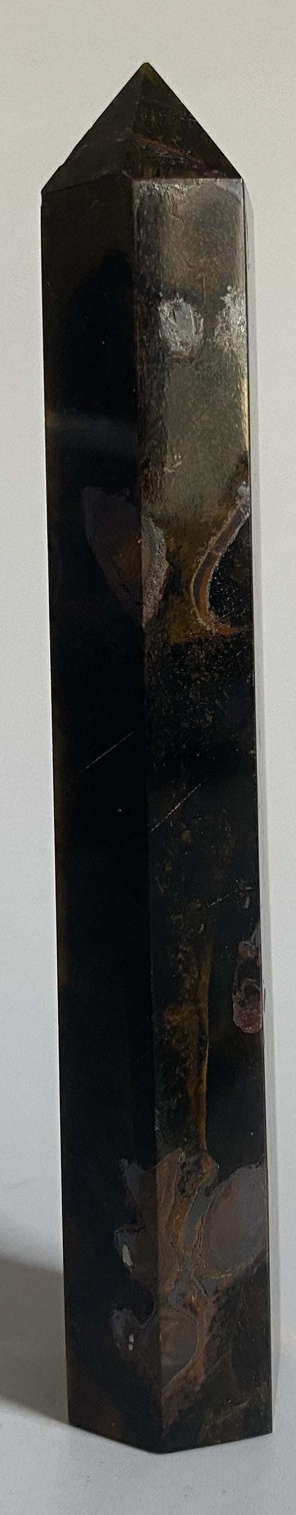 obelisc din ochi de tigru albastru 12.7cm piatra semipretioasa naturala