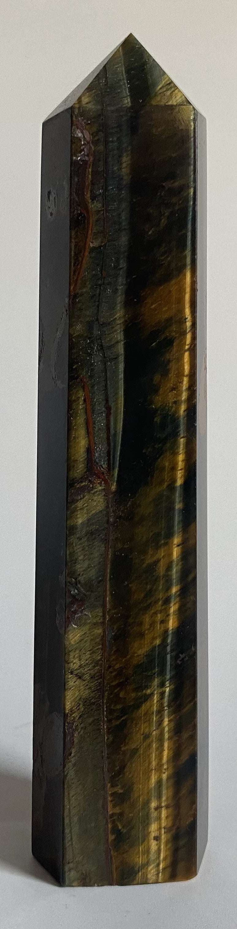 obelisc 12.7cm din ochi de tigru albastru piatra semipretioasa naturala
