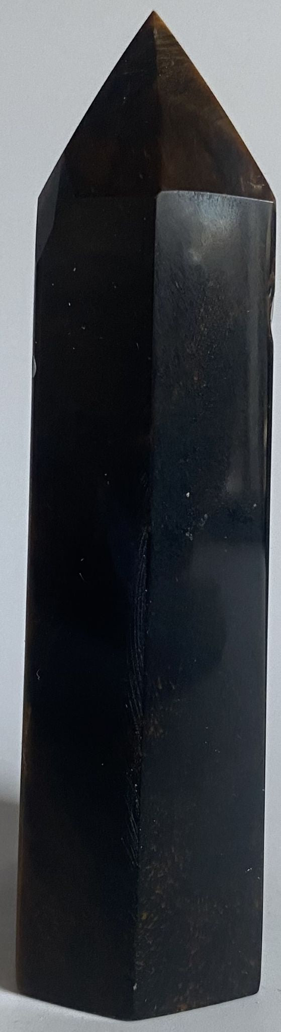 Ochi de Tigru Albastru - Obelisc 10.4cm - Decoratiune Piatra Semipretioasa