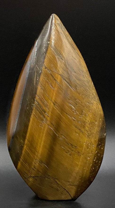 Sculptură de Ochi de Tigru natural 9.7cm, piatră semiprețioasă, finisaj lucios