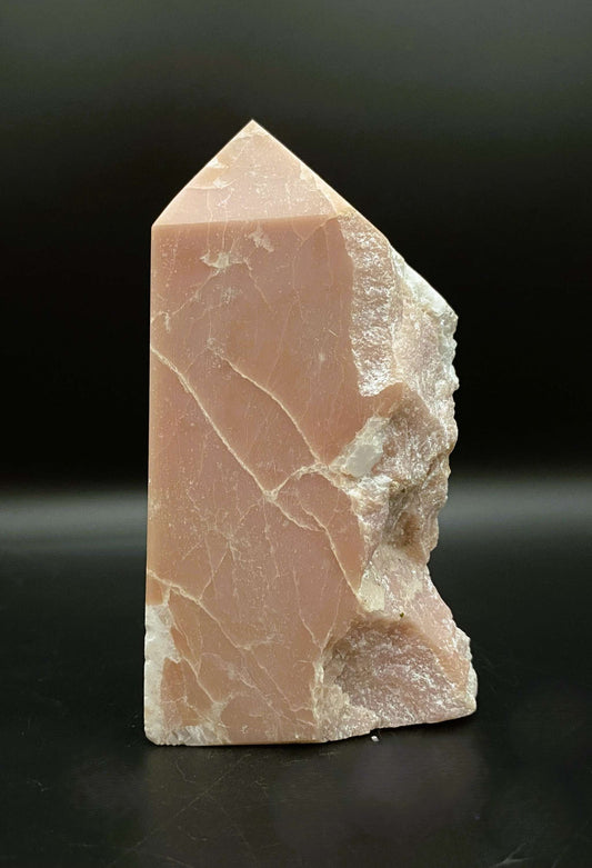 Opal Roz raw obelisk semi-precious stone gemstone pink crystal