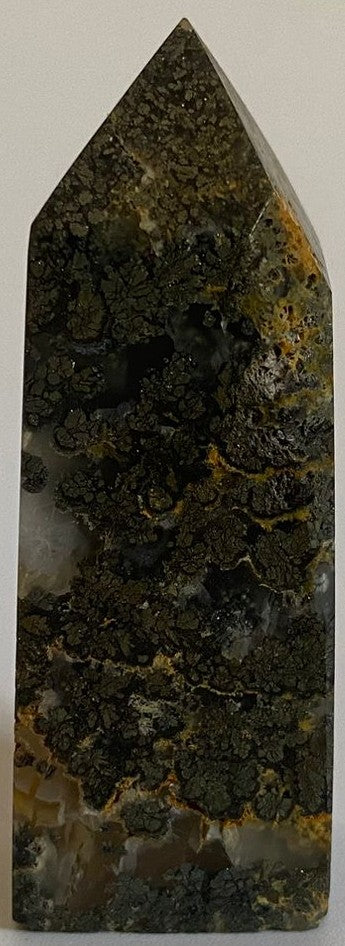 Pirita in Agat (Marcasit) - Obelisc 6.5cm - Pietre Semipretioase Naturale