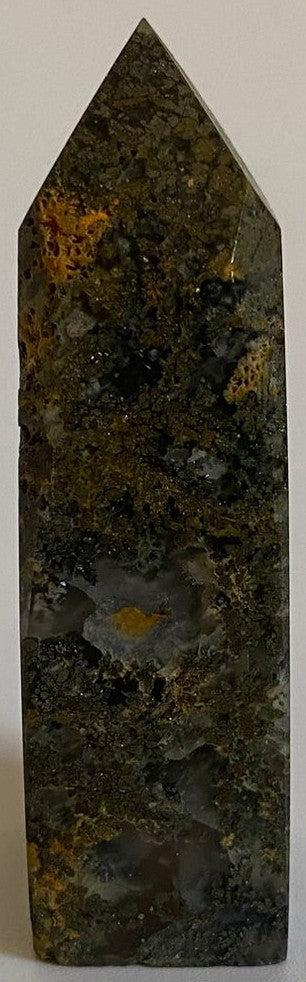 Pirita in Agat (Marcasit) - Obelisc 6.5cm - Pietre Semipretioase Naturale