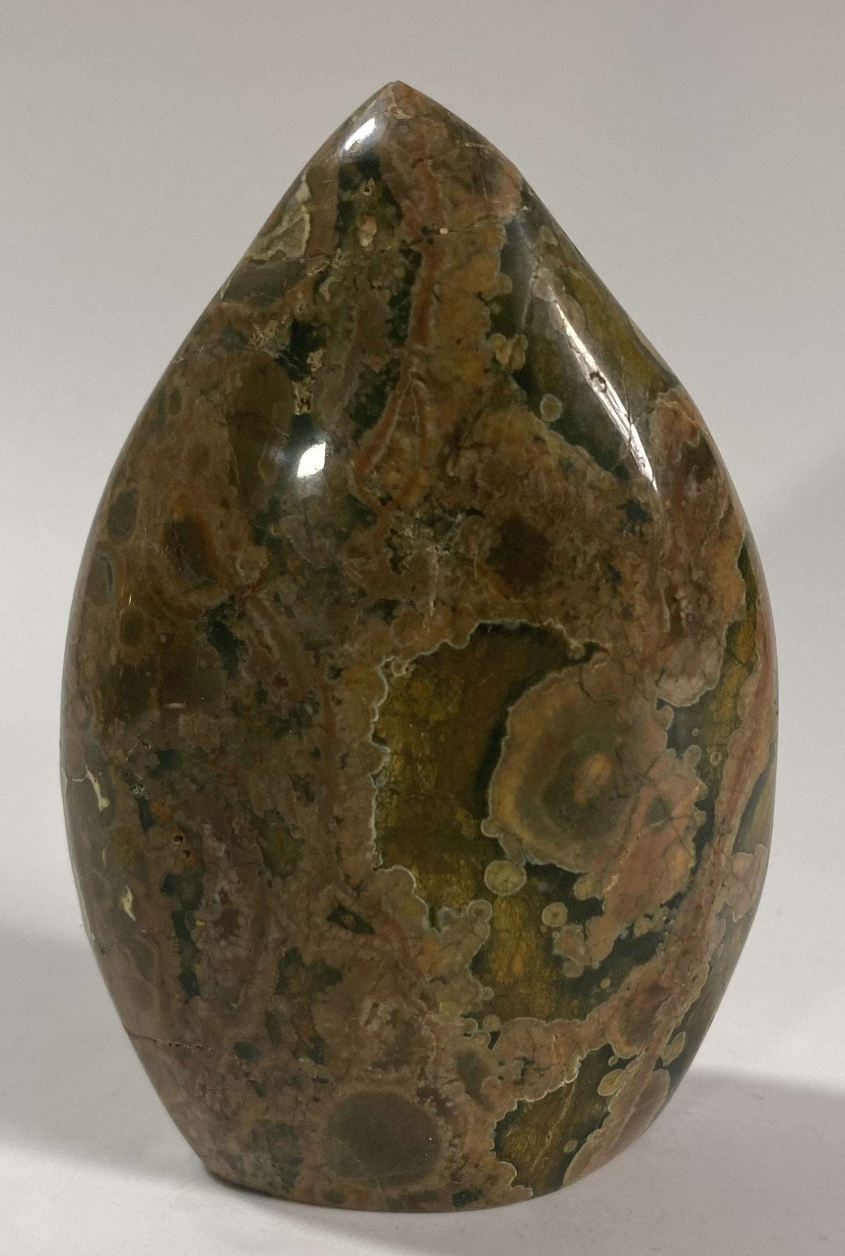 Sculptură din riolit natural, 8.9 cm, piatră semiprețioasă polizată