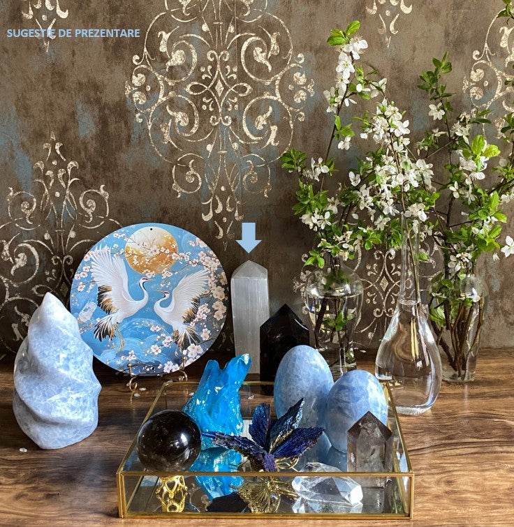 Selenit - Obelisc piatra semipretioasa