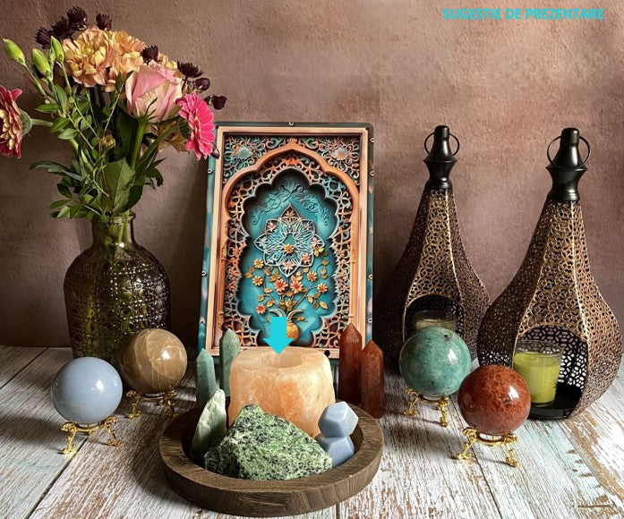 Selenit Portocaliu - Suport lumanare