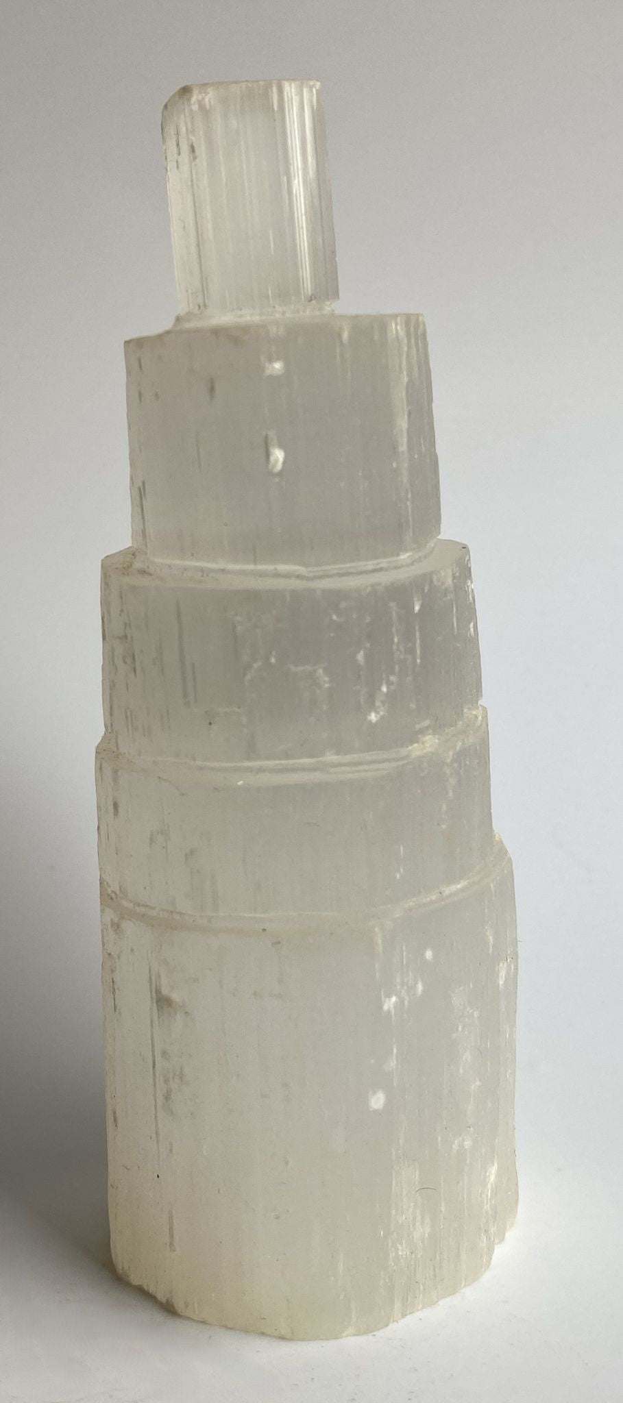 Selenit - Turn pagoda 12.2cm pietre semipretioase naturale
