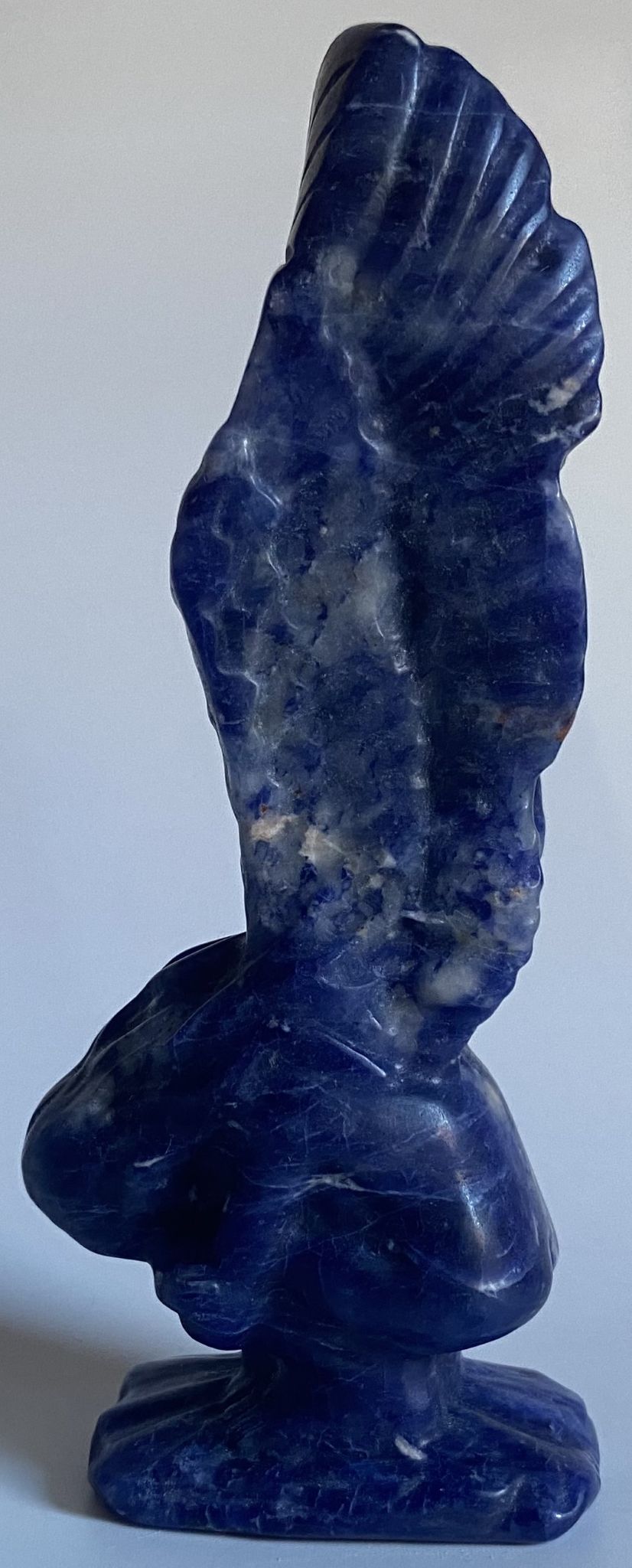 Inger de 11.9cm din cristal de sodalit pe fundal alb