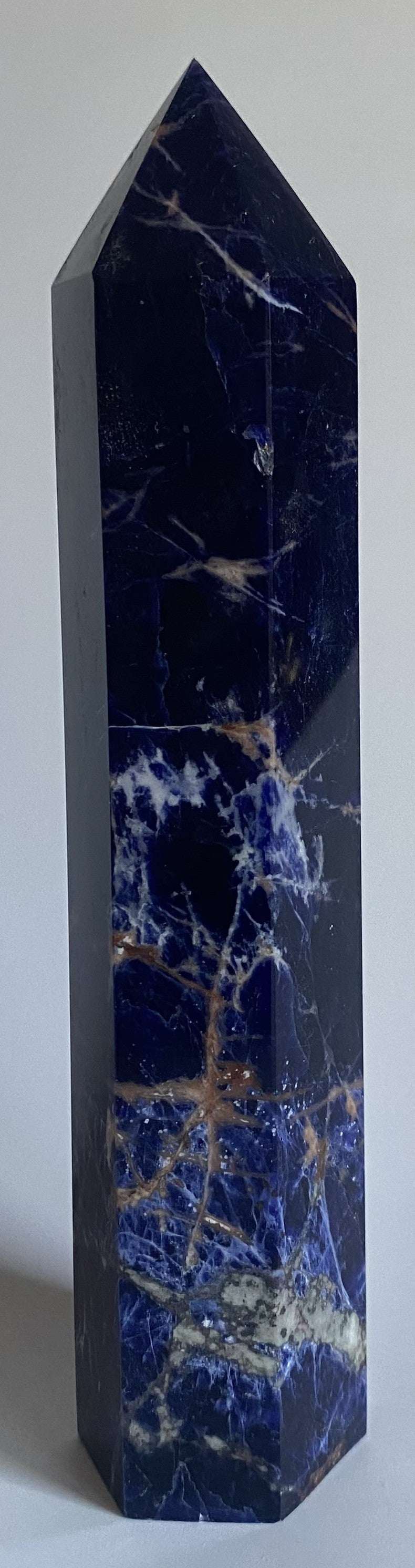 Sodalit Obelisc albastru decoratiune piatra semipretioasa 17cm