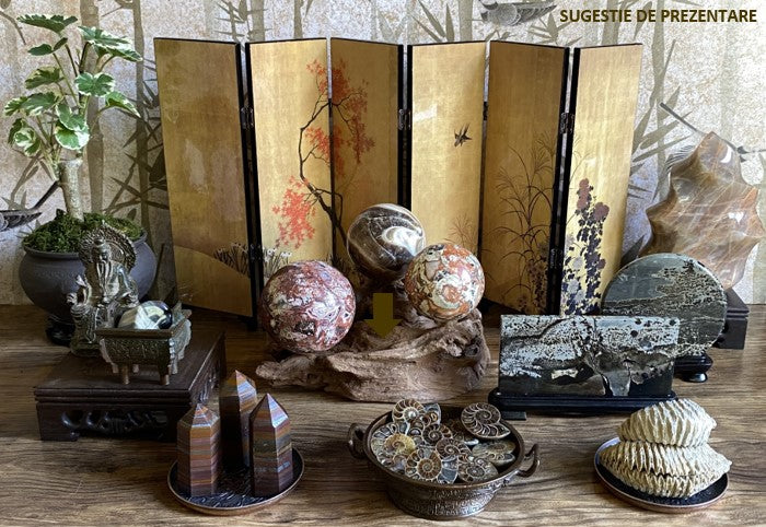 Lemn natural (Driftwood) - Suport 3 sfere
