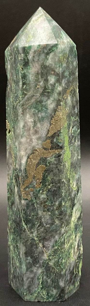 Obelisc din Verdit-Cupru 8.8cm decorativ din piatra semipretioasa